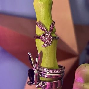 PLAYBOY Pink Gem Bunny Ring
